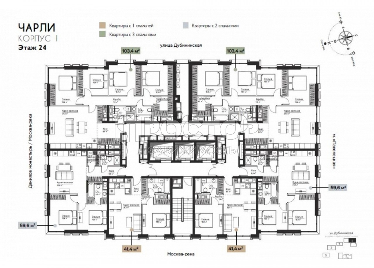 4-комнатная квартира, 103 м² - фото 13