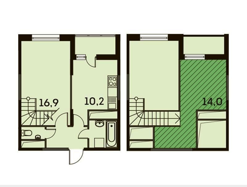 2-комнатная квартира, 50.2 м² - фото 4