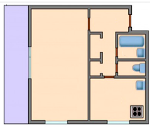 1-комнатная квартира, 33 м² - фото 6