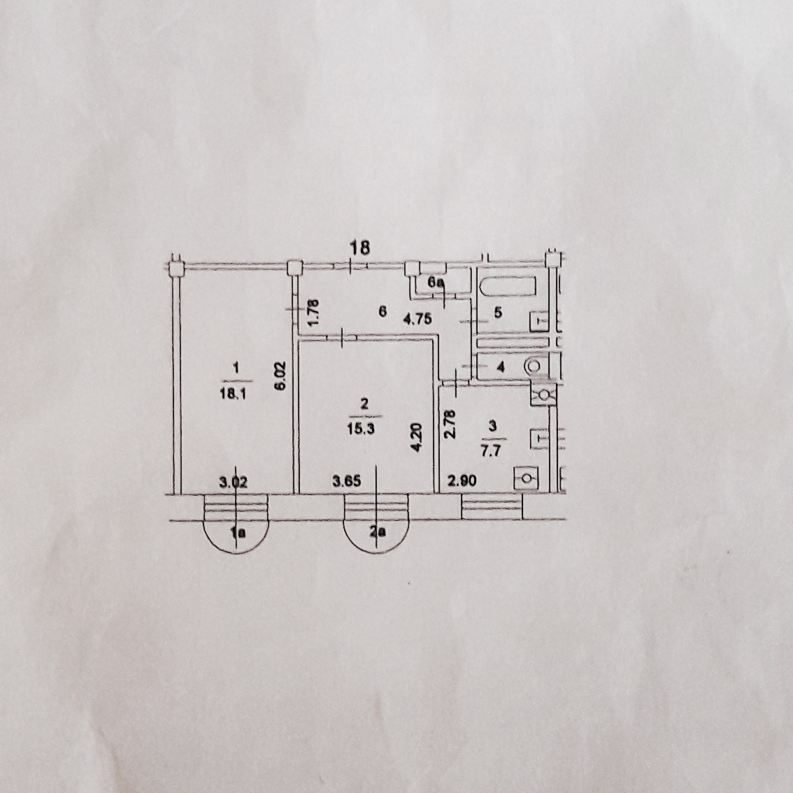 2-комнатная квартира, 55.5 м² - фото 7