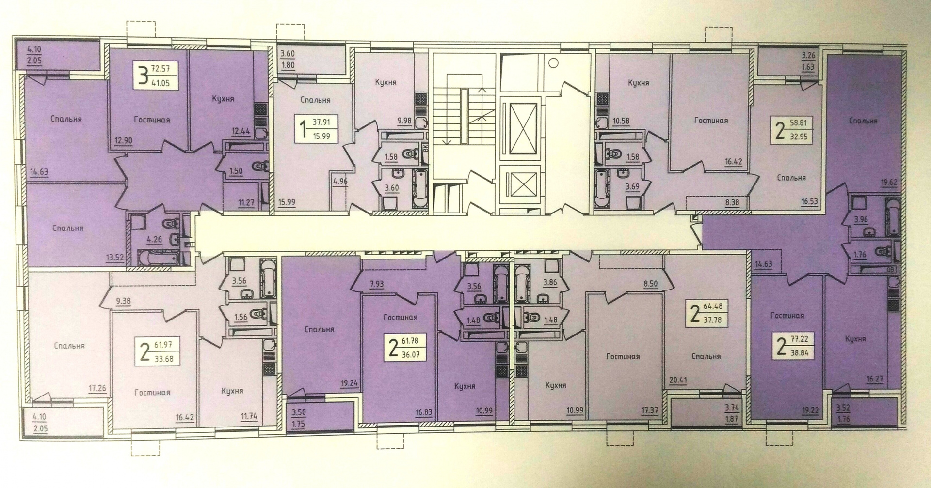 2-комнатная квартира, 64.48 м² - фото 10