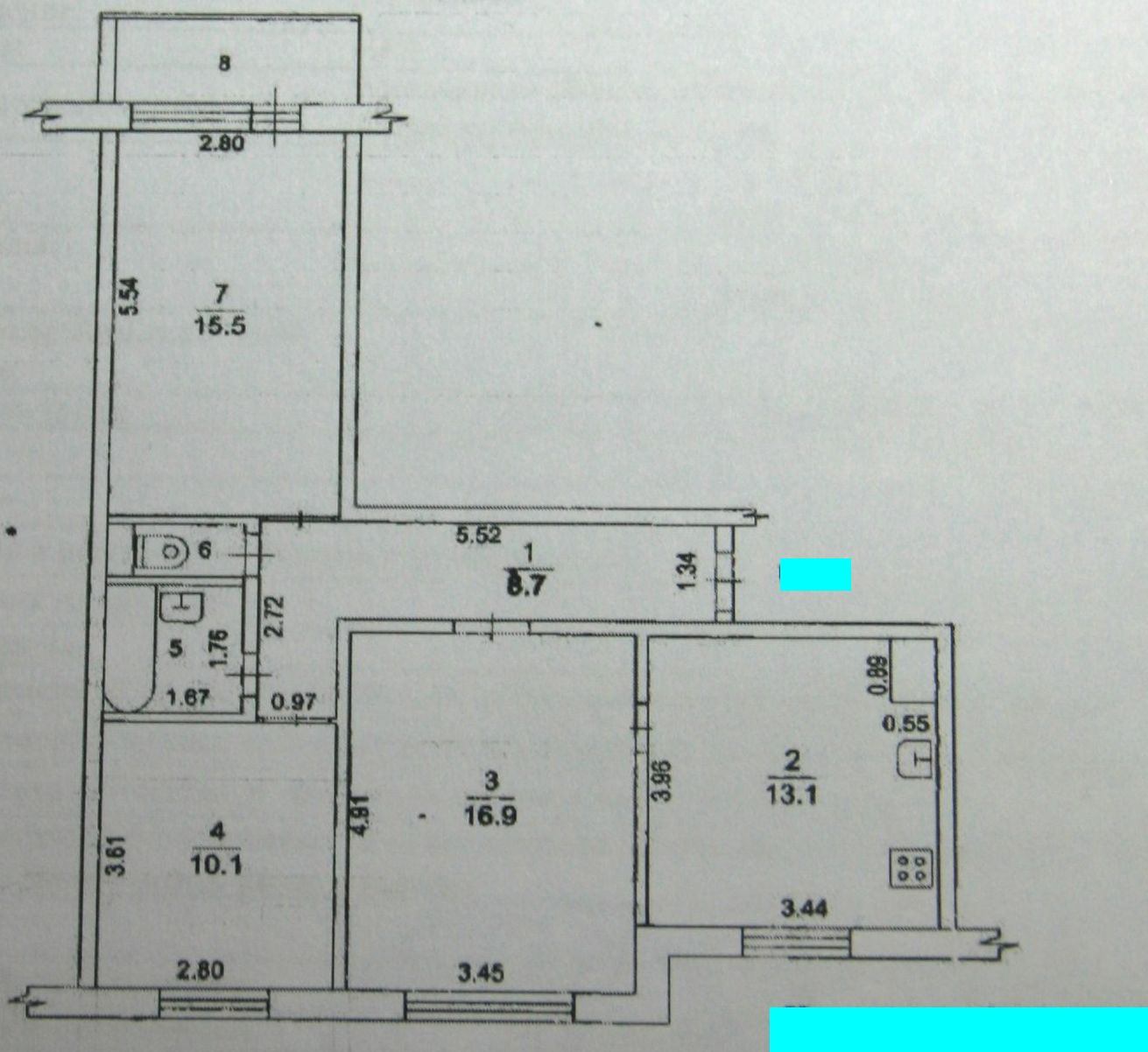 3-комнатная квартира, 69 м² - фото 9