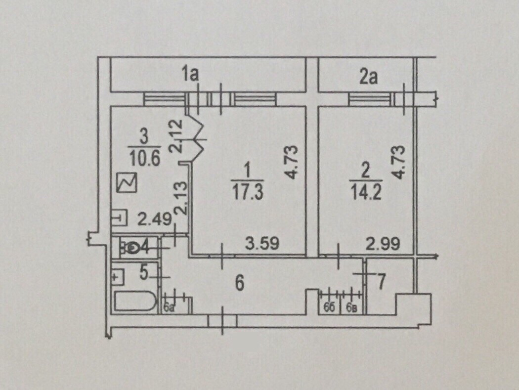 2-комнатная квартира, 62 м² - фото 20