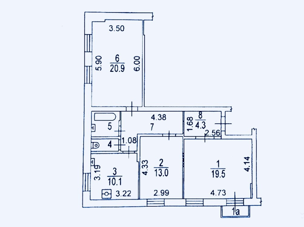 3-комнатная квартира, 80.6 м² - фото 7