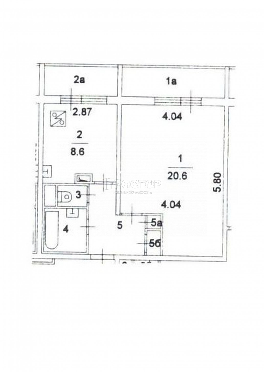 1-комнатная квартира, 38.8 м² - фото 39