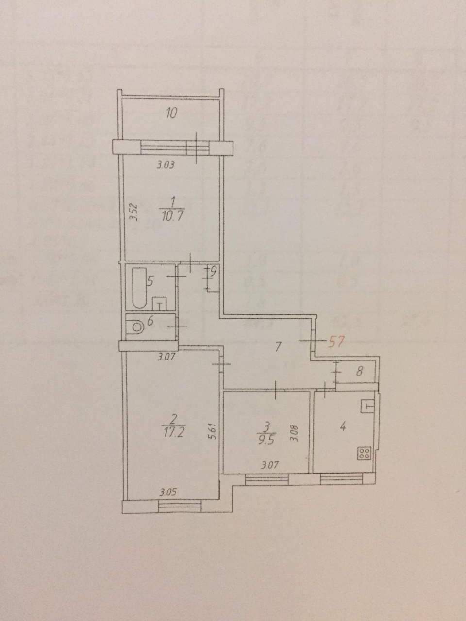 3-комнатная квартира, 65 м² - фото 13