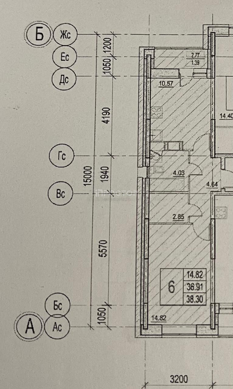 1-комнатная квартира, 38.3 м² - фото 12