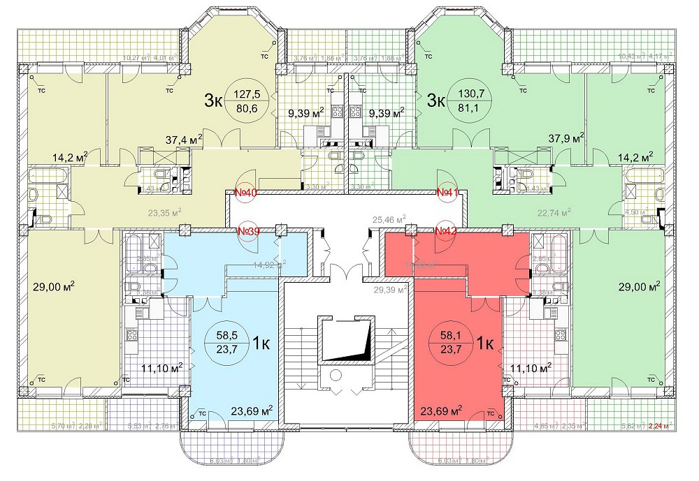 1-комнатная квартира, 58.6 м² - фото 2