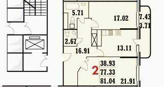 3-комнатная квартира, 82 м² - фото 6