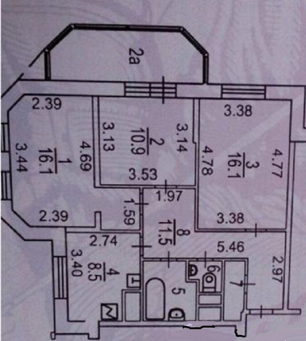 3-комнатная квартира, 71.2 м² - фото 21