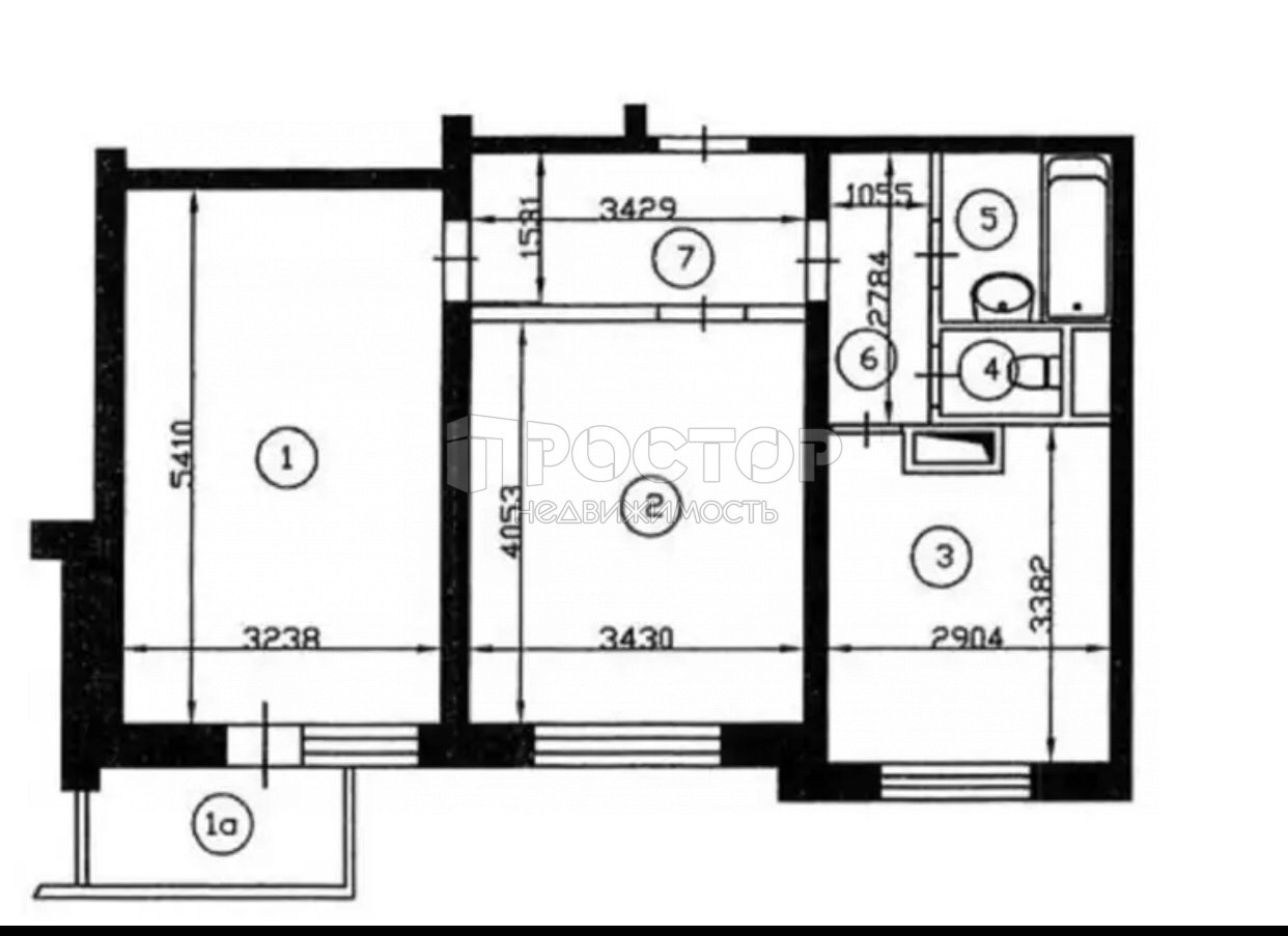 2-комнатная квартира, 54 м² - фото 3