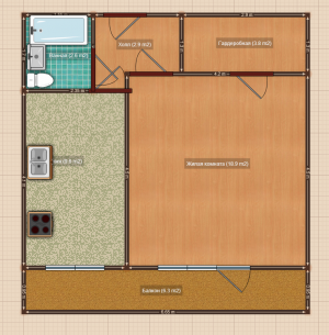 1-комнатная квартира, 35.5 м² - фото 5