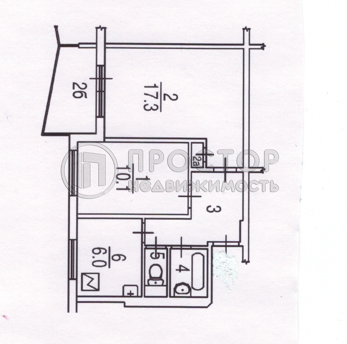 2-комнатная квартира, 43 м² - фото 22