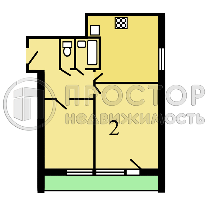 2-комнатная квартира, 50.2 м² - фото 16