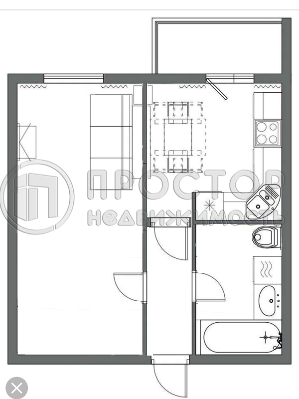 1-комнатная квартира, 41 м² - фото 16