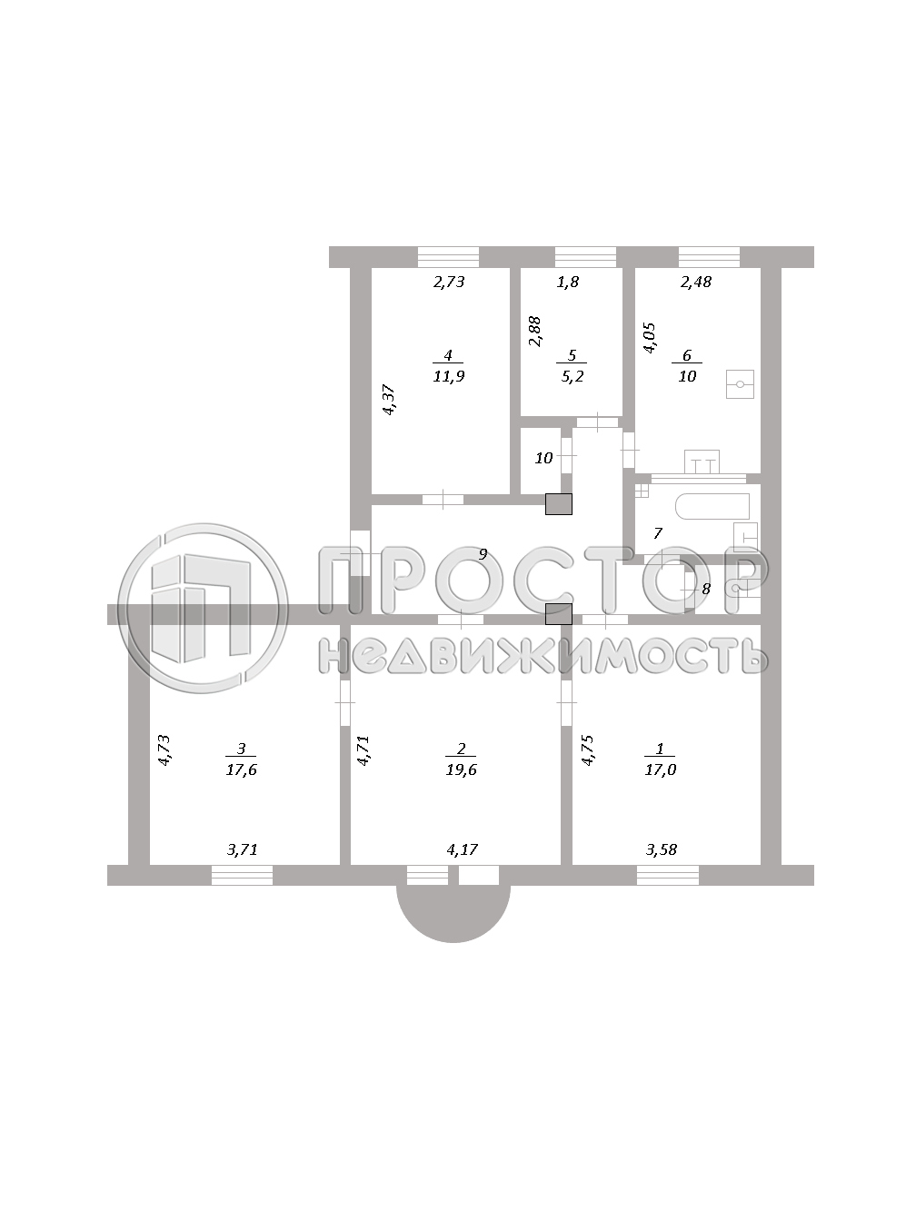 5-комнатная квартира, 99.7 м² - фото 36
