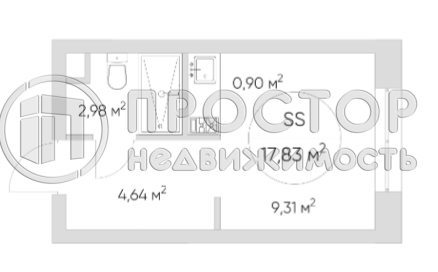 Студия, 17.8 м² - фото 10