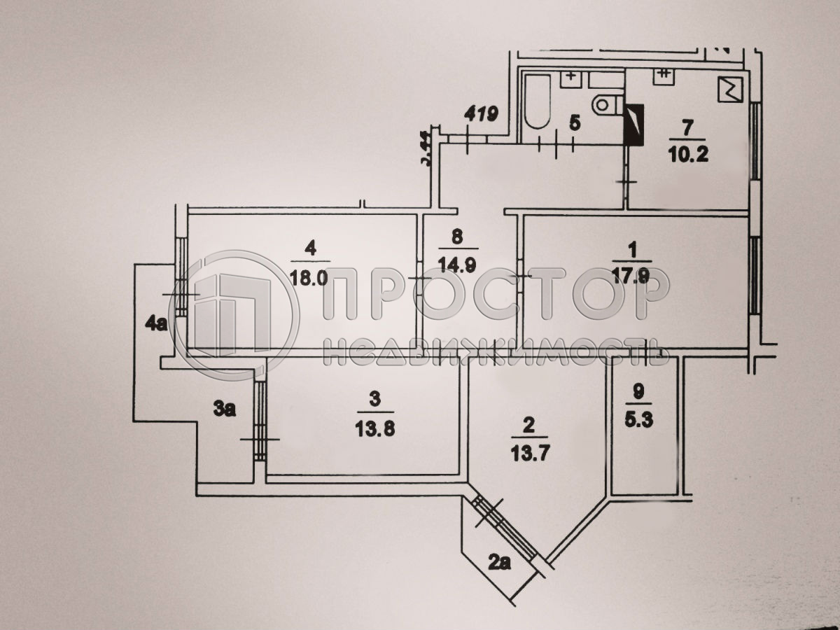 4-комнатная квартира, 96 м² - фото 11
