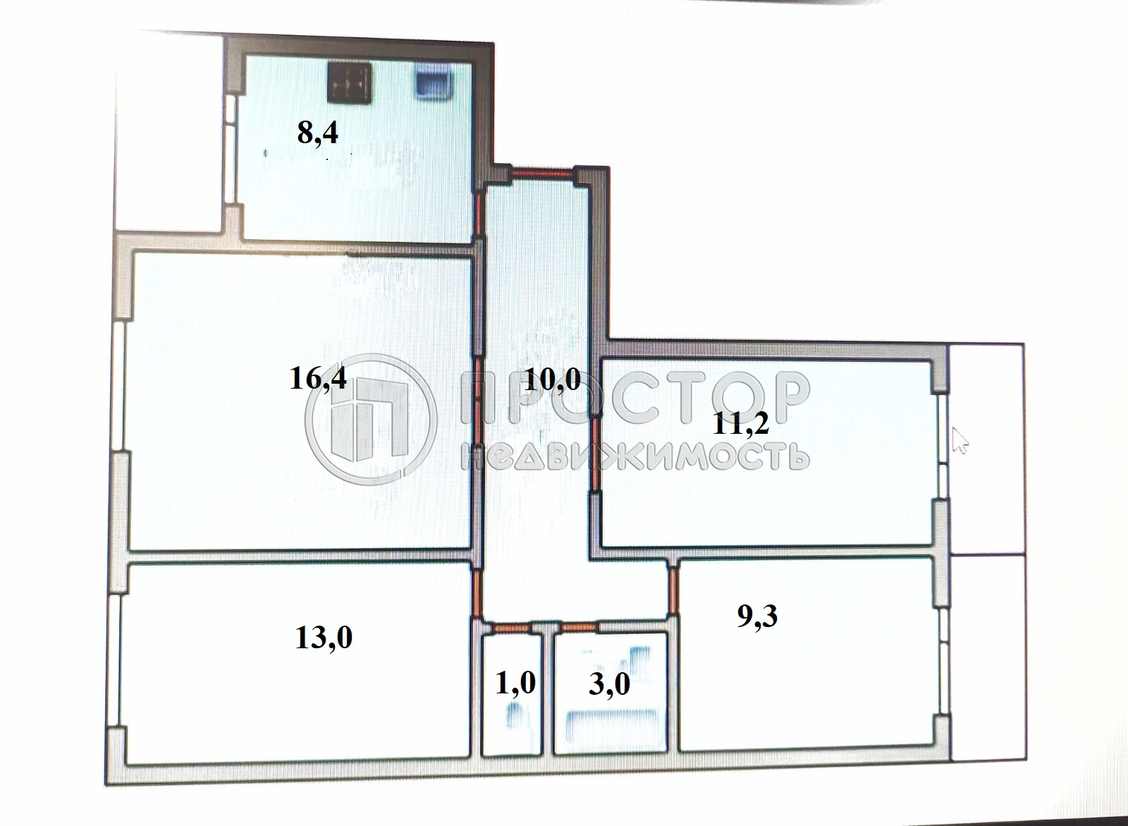 4-комнатная квартира, 73.2 м² - фото 5
