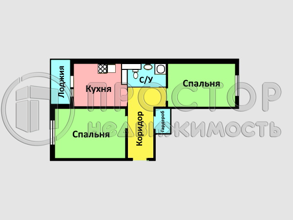 2-комнатная квартира, 60 м² - фото 22