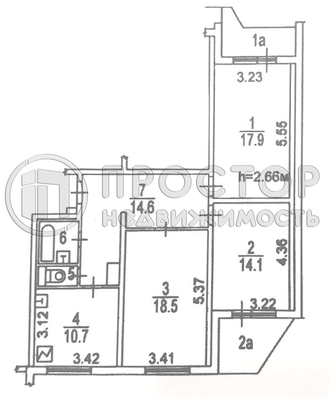 3-комнатная квартира, 79.8 м² - фото 30
