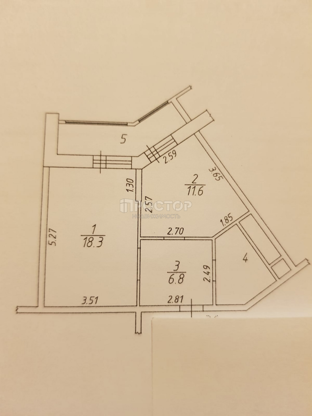 1-комнатная квартира, 41.7 м² - фото 27