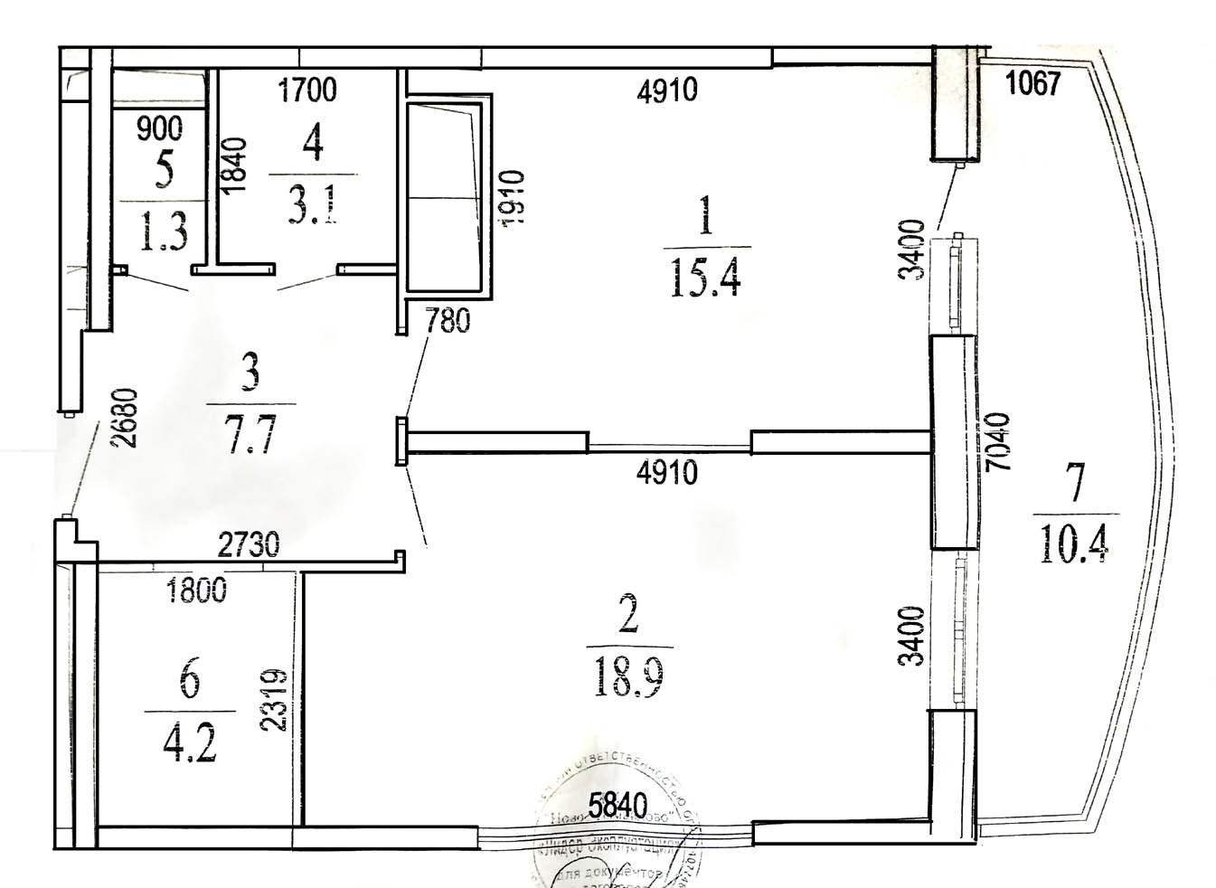 1-комнатная квартира, 61 м² - фото 5