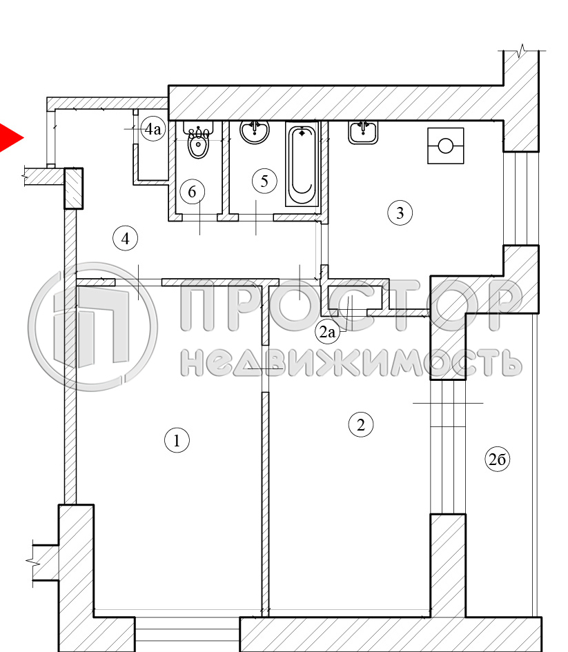 2-комнатная квартира, 55 м² - фото 9