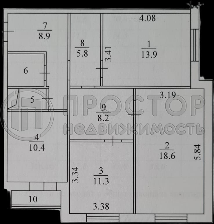 3-комнатная квартира, 82 м² - фото 27
