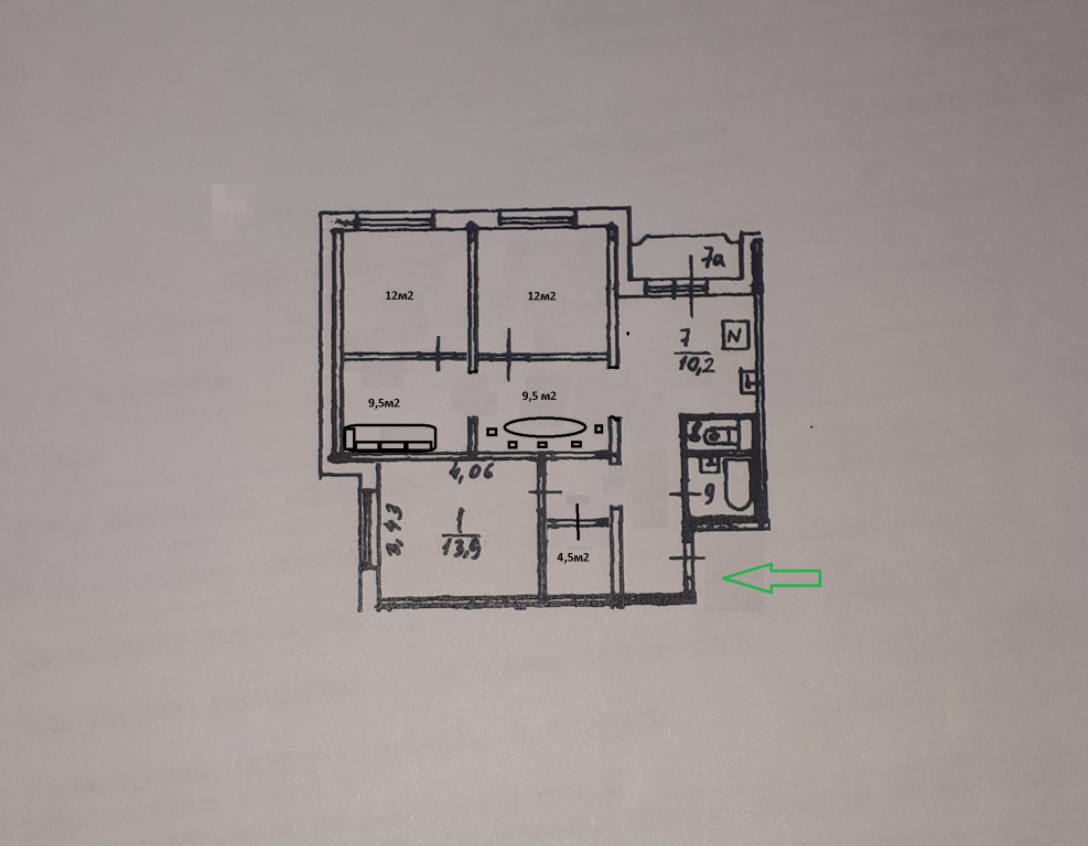 4-комнатная квартира, 83 м² - фото 23