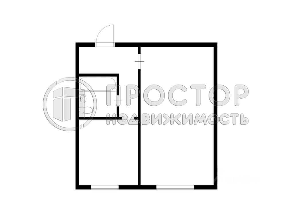 1-комнатная квартира, 32.8 м² - фото 2