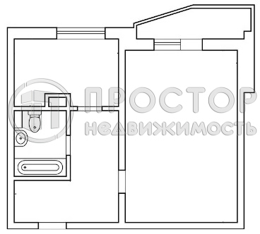 1-комнатная квартира, 37.2 м² - фото 50