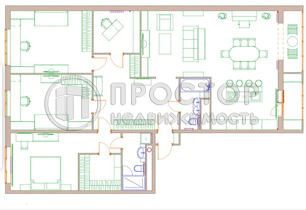 4-комнатная квартира, 134 м² - фото 22