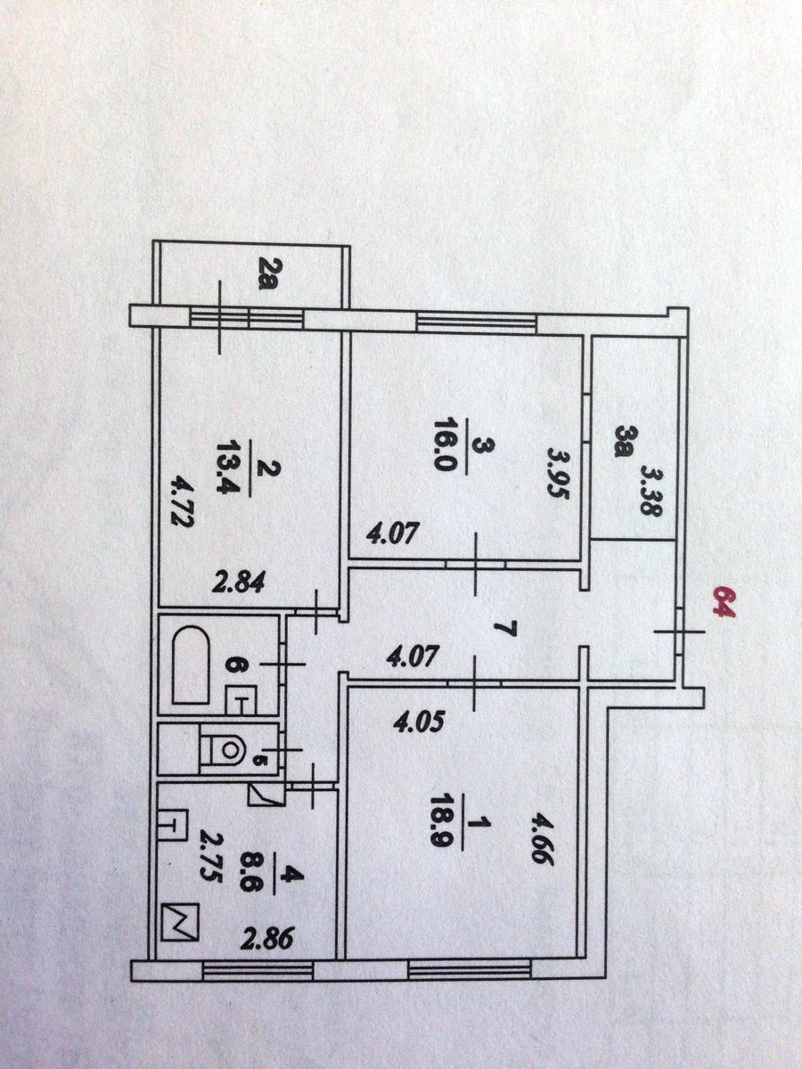 3-комнатная квартира, 80.4 м² - фото 25