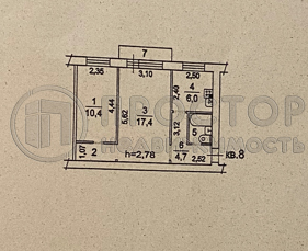 2-комнатная квартира, 43.6 м² - фото 12