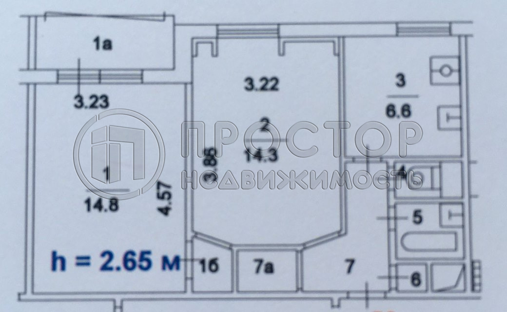 2-комнатная квартира, 45.2 м² - фото 21