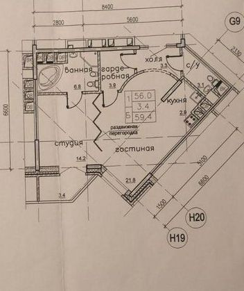 2-комнатная квартира, 54.2 м² - фото 14