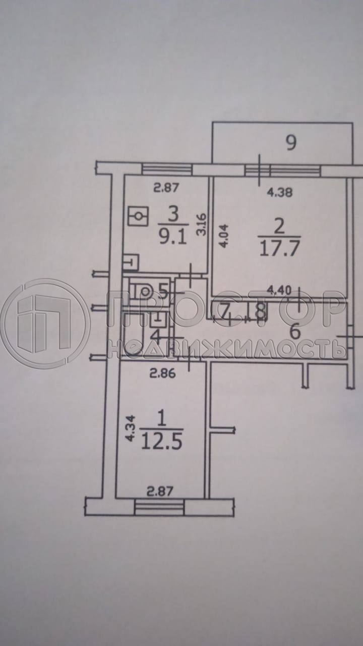 2-комнатная квартира, 55.7 м² - фото 14