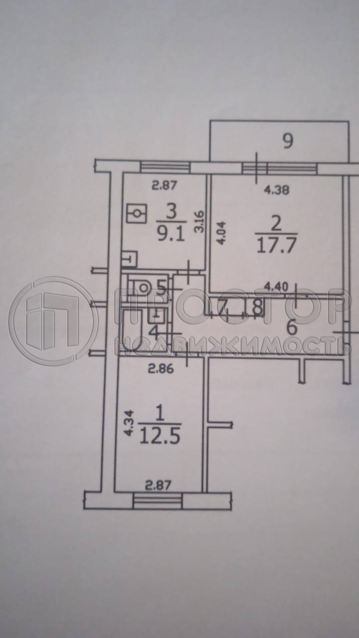 2-комнатная квартира, 55.7 м² - фото 15