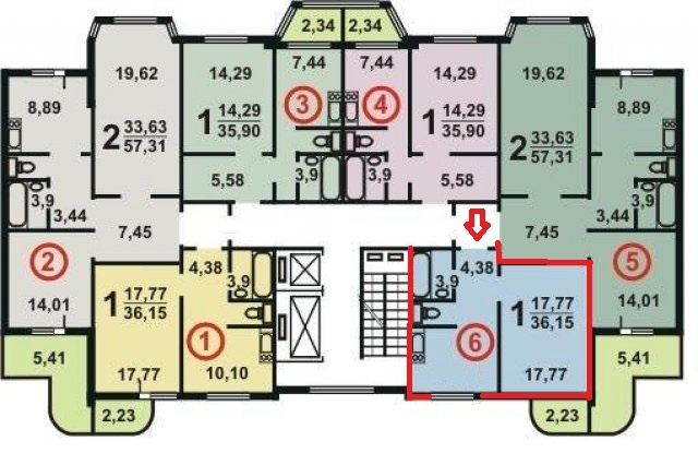 1-комнатная квартира, 36.3 м² - фото 12