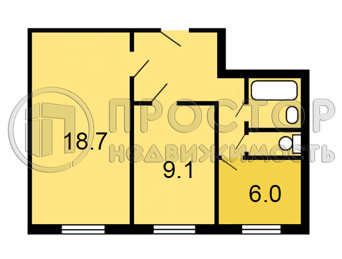 2-комнатная квартира, 44.2 м² - фото 12