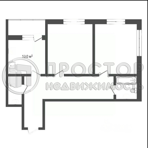 2-комнатная квартира, 59.3 м² - фото 16