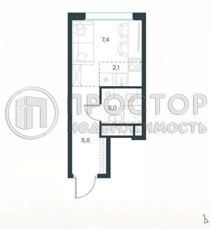 Студия, 18 м² - фото 6