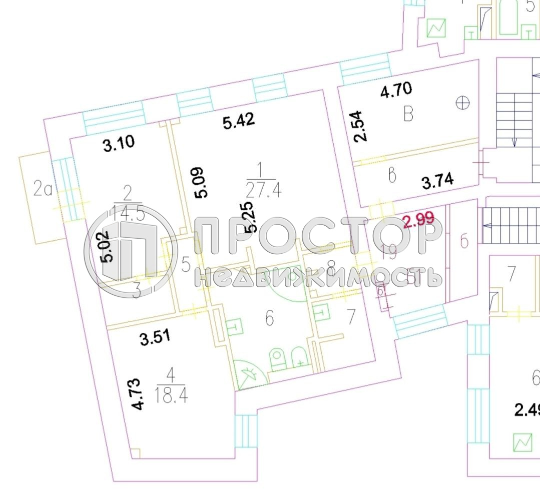 2-комнатная квартира, 81.5 м² - фото 17