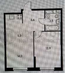 1-комнатная квартира, 43.1 м² - фото 10