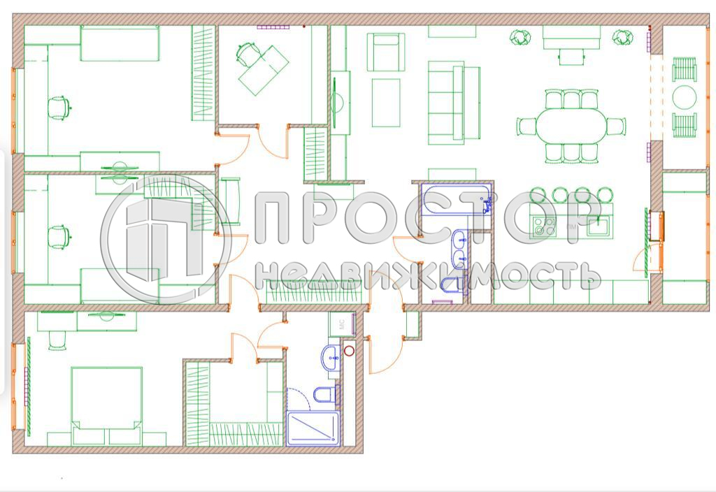 4-комнатная квартира, 134 м² - фото 43