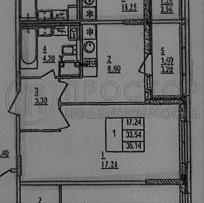 1-комнатная квартира, 36 м² - фото 2