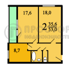 2-комнатная квартира, 53.9 м² - фото 20