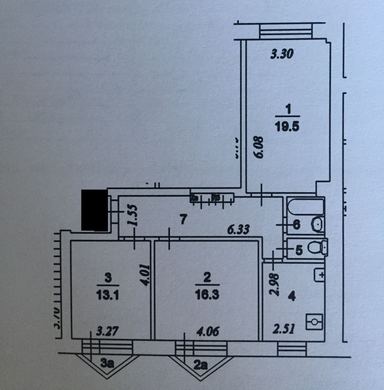 3-комнатная квартира, 73 м² - фото 13