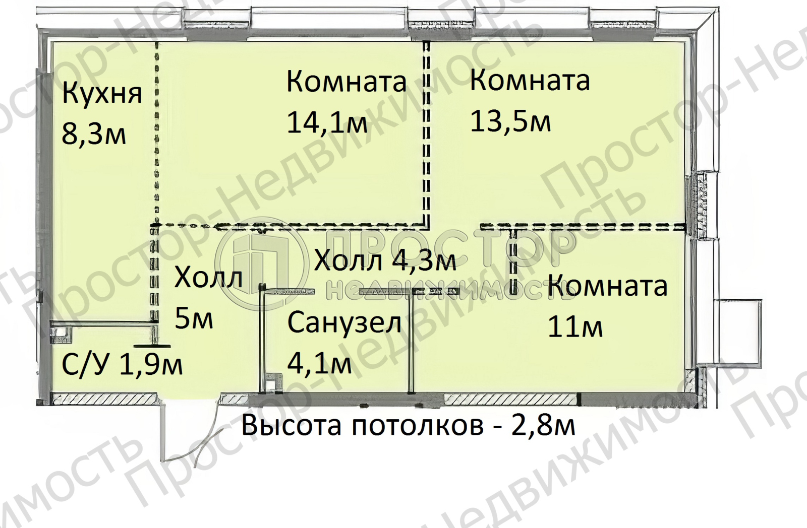 3-комнатная квартира, 62.2 м² - фото 16